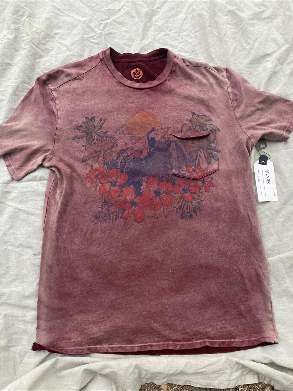 EVER clothing vintage surf Hawaii Pocket Tee M premium